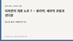 이차전지 개론 노트 7 — 분리막, 세라믹 코팅과 셧다운