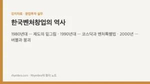 한국벤처창업의 역사