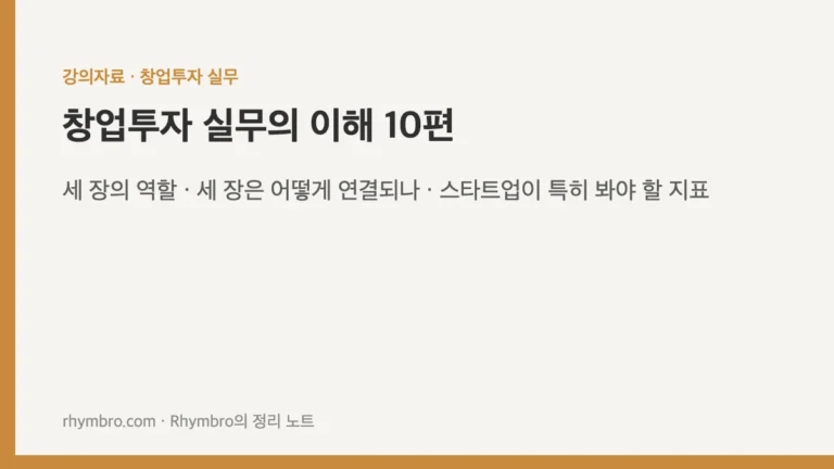 창업투자 실무의 이해-10