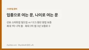 업종으로 여는 문, 나이로 여는 문 — 신보 스타트업 빌드업과 Y.E.S 청년 창업 보증 [자금 · 지원사업]