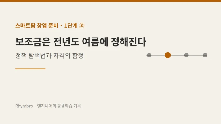 스마트팜 창업 1단계 ③ 정책 탐색법 대표 이미지